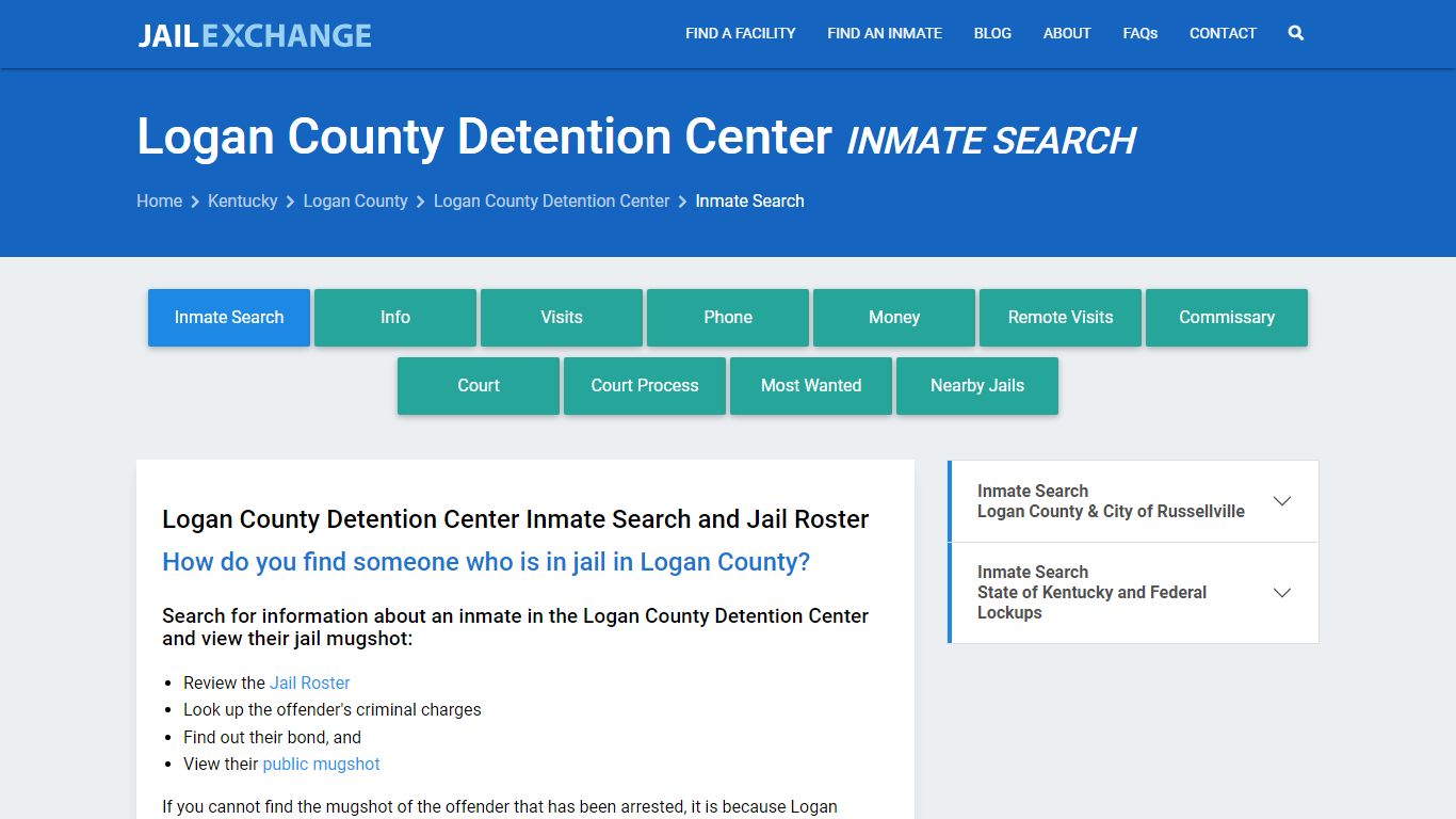 Logan County Detention Center Inmate Search - Jail Exchange